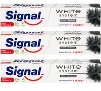 3X SIGNAL DENTIFRICIO WHITE SYSTEM CARBONE 3X75ML (3X2,54 fl oz)