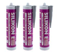 3x silicone grigio 310ml universale sanitario bagno doccia finestra interno e...