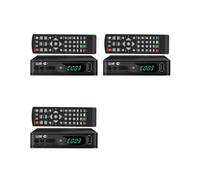 3X Sintonizzatore TV DVB-T2, Ricevitore TV Satellitare Terrestre, Decoder TV Digitale HEVC DVBT2 H.264 HD TV Box, Decoder USB, Spina UE