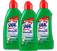 3x Smac Brilla Metalli 250ml - Detergente per Ottone Rame Bronzo Cromature