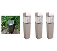 3X Solar Lampada Da Giardino LED 27,7Cm Illuminazione Esterna Decorativa