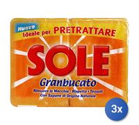3 Confezioni (6 Pietre) Sole Sapone Granbucato 250 gr Giallo Rimuove Macchie