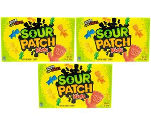3X Sour Patch Kids Theatre Box Caramelle Morbide E Chewy 99G Sour Then Sweet