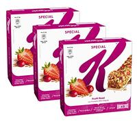 3X Special K Barrette di Cereali con Frumento 100% Integrale e Frutti Rossi, 129g [3 Confezioni]