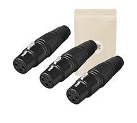 3x spina XLR 3 poli femmina - Spina XLR 3 poli pin da saldare - connettore saldatura audio amplificatore microfono casco stereo - Adaptout marca francese