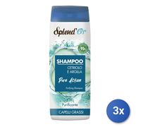 3x Splend'Or Shampoo 300 Ml. Cetriolo/Argilla