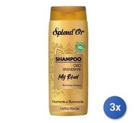 3x Splend'Or Shampoo 300 Ml. Olio Splendente