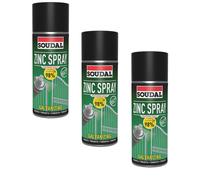 3X Spray Antiruggine Zink Opaco 400 Ml Alu Protezione Contro La Corrosione