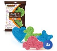 3x Spugna Bagno Bambini Aqua Massage 5-946