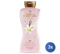 3x Spuma Di Sciampagna Bagno 650 Ml. Benessere Seta/Vaniglia