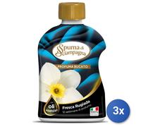 3x Spuma Di Sciampagna Profuma Biancheria 230 Ml. Fresca Made In Italy