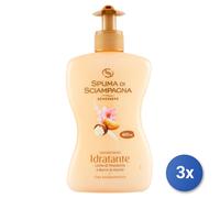 3x Spuma Di Sciampagna Sapone 400 Ml. Mandorla