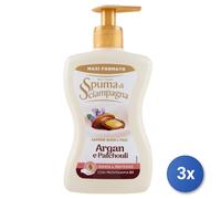3x Spuma Di Sciampagna Sapone Mani 430 Ml. Argan