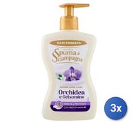 3x Spuma Di Sciampagna Sapone Mani 430 Ml. Orchidea