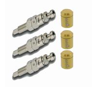 3x Stahlbus SB-110211 Schnell-Entlüfterschraube M7x1x16 + 3 Alu Tappi Valvole