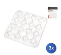 3x Stampi 16 cioccolatini Silicone Ghost Assortiti Home