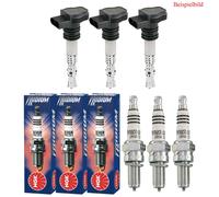 3x Stellox Bobina Accensione + NGK Candela per Renault Megane I BA0/1_ 1.8 16V