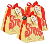 3X Strega Alberti Pandoro Soffice Farcito con Crema al Liquore Strega 1kg (2023) con Portachiavi CAIYA® [3 Pandori]