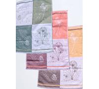 3X Strofinacci Pusteblume Kracht Cucina Set Di Strofinacci Mezzo Lino Erbe Fiori