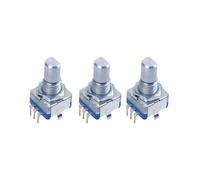 3X Sull'Interfaccia Albero 20 Punti Snap E Encoder Rotativo 360 Centigrado Pulsante Blu + Argento