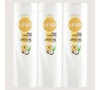3x Sunsilk Shampoo Capelli Secchi e Sfibrati con Cocco e Aloe Vera 400 ml