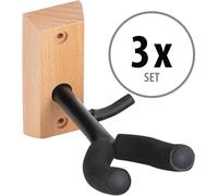 Classic Cantabile Supporto A Muro Per Violino In Legno SET 3 Pezzi (con supporto per archetto, imbottitura in gomma piuma sulla forcella, facile da montare con due viti)
