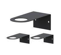 3x supporto a parete per presa E27 nero 6,5 x 14 cm