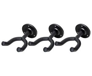 3x Supporto Aggancio Muro Montaggio Parete Universale Chitarra Basso Imbottitura