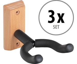 3x Supporto Universale Stand Aggancio Legno a Muro Fissaggio per Chitarra Basso