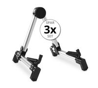 3x Supporto Universale Stand Reggichitarra Portatile Reggi Guitar Basso Argento