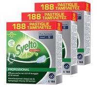 3x Svelto 188 PASTIGLIE LAVASTOVIGLIE TABS DETERSIVO CLASSICO ECO FORMULA PRO