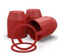 3x Tappo Protettivo Traino & Anello di Sicurezza Kugelschutzkappe Auto Set Rosso