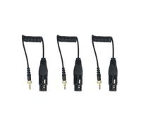 3X Tipo di Bloccaggio da 3,5 mm un 3,5 mm Uscita Microfono da TRS un XLR Femmina Cavo Audio Universale per Ricevitori Wireless