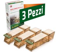 ® 3x Trappole per Topi Cattura Topi Vivi Senza Uccidere Trappola per Topi Facile