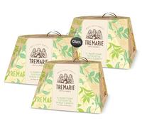 3X Tre Marie il Panettone Tuttuvetta Tradizione Milanese senza Canditi e con Uvetta Morbida Sultanina 1 kg con Portachiavi CAIYA® - Natale 2023 [3 Pezzi]