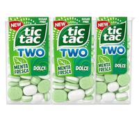 3X TWO Menta Fresca & Dolce Confetti con Doppio Strato gusto menta verde e dolce, Senza Zuccheri, per tic tac 38,5g