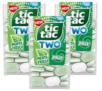 3X TWO Menta Fresca & Dolce Confetti con Doppio Strato gusto menta verde e dolce, Senza Zuccheri, per tic tac 38,5g