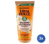 3x Ultradolce Garnier Balsamo 200 Ml. S/Risciaquo Nutr. Oli