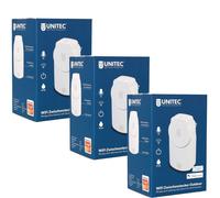 3x Unitec Smart Presa da Esterno WiFi IP44, Alexa Google Tuya, Bianco