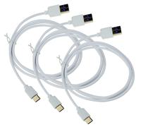 3X USB Tipo C Cavo Dati Usb-C di Carica Bianco per Sony Xperia XZ1 Compact
