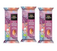 3X Vanini Uganda Tavoletta di Cioccolato Fondente 56% con Mandorle e Sale di Sicilia (Gluten Free - Vegan) 85g