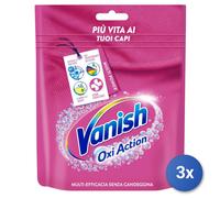 3x Vanish Smacchiatore Tessuti Polvere 300 Grammi Rosa Oxy Made In Italy