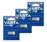 3x Varta Batterie Al Litio CR123A 3V DL123A 123A Per Fotocamere E Flash
