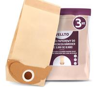 3x Vellto Sacchetto per Aspirapolvere Compatibili con Kärcher 6.904-143 SE 5.100 6.100 3001 3004 WD 2.400 2.500 NT181 A 2701 2801 2120 2120ME K 223 2501 2501TE 2601 3000 Sacchetti di Ricambio