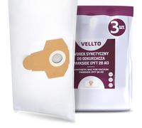 3x Vellto Sacchetto per Aspirapolvere Compatibili con Parkside PFT 20 A1 PNTS 1250 1250/9 1300 A1/B2/C3/E4/F5 PWD 20/A1 PWDA 20-Li PWS 20-A1 20/B2 Sacchetti di Ricambio Sacca Tessuto