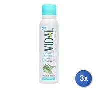 3x Vidal Deodorante Spray 150 Ml. Wild Musk