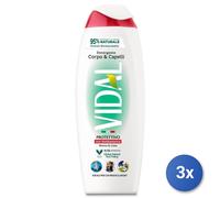 3x Vidal Doccia 250 Ml. Antibatterico Made In Italy