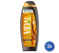 3x Vidal Doccia 250 Ml. Olio Di Argan Made In Italy