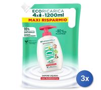 3x Vidal Sapone Sacco 1200 Ml. Antibatterico Made In Italy