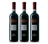 3x Vino Rosso Piceno doc Superiore Roccaviva, bottiglia 0,75 l. Cantina Moncaro, Camerano, Ancona, Marche, Italy, prodotto tipico marchigiano